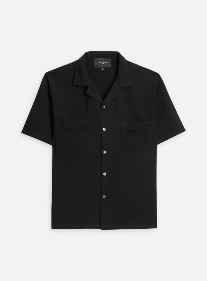 PREMIUM SEERSUCKER OPEN COLLAR DOUBLE POCKET