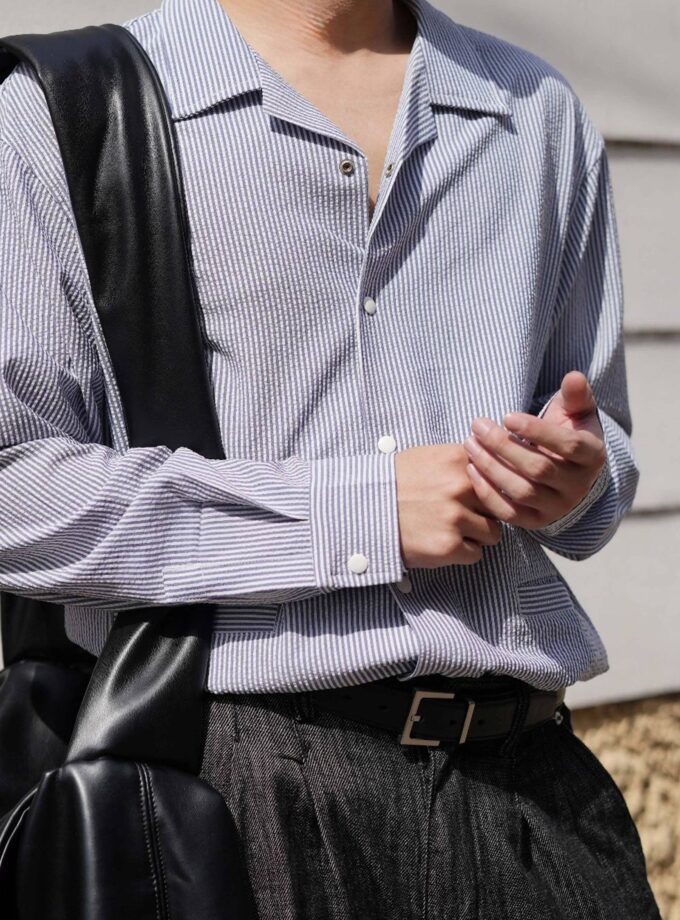 LONG SLEEVE SEERSUCKER