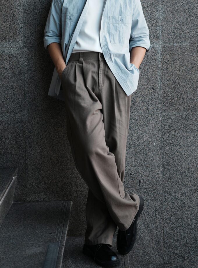 OVERSIZE JEAN SINGLE PLEATED